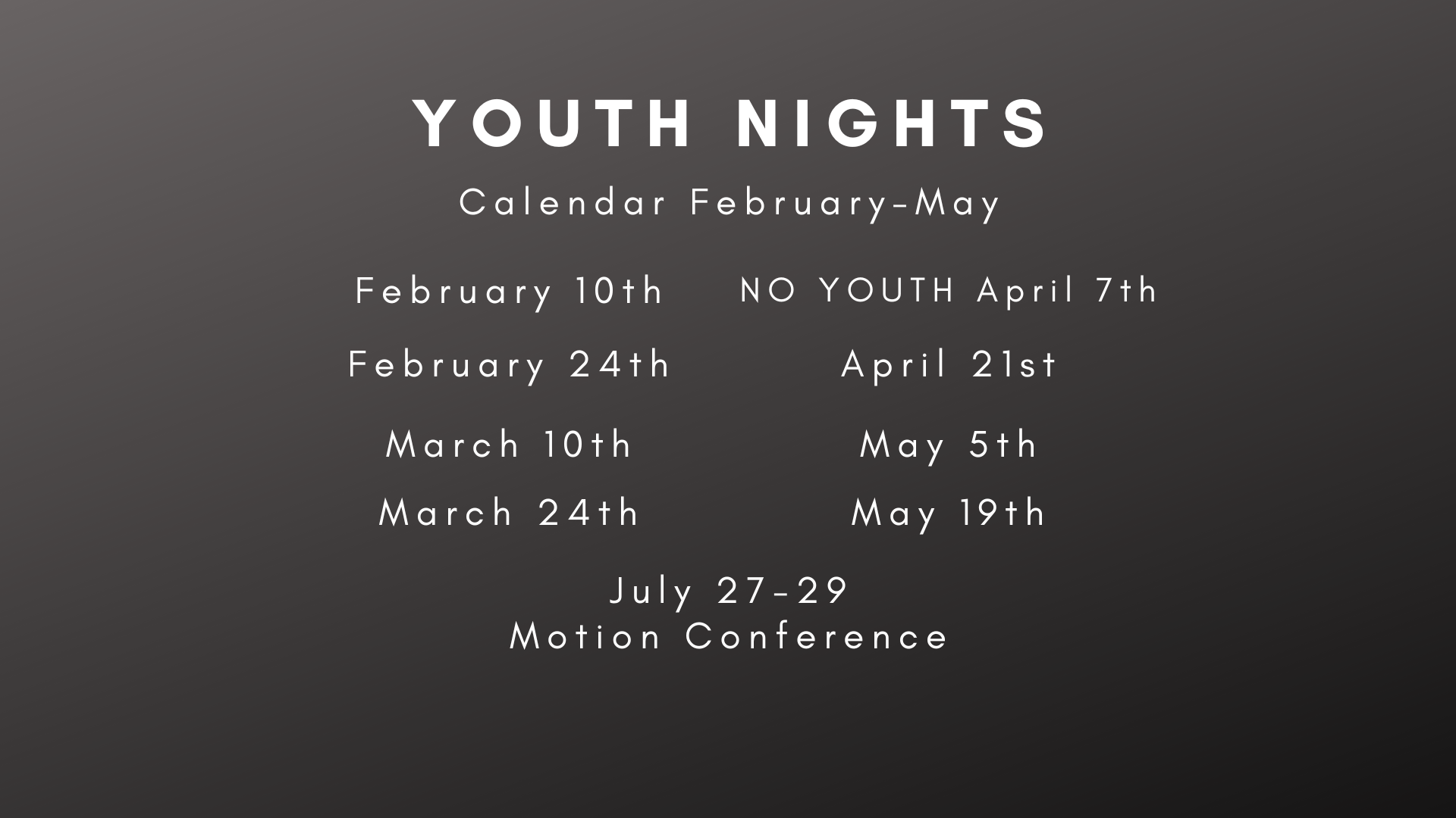 Youth Nights